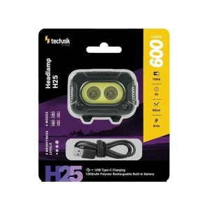 Cenový Hit Čelová svítilna TECHNIK MT-H25 nabíjecí, 1200mAh, 600lm