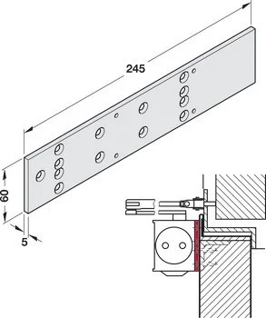 Značkový Montážní podložka, pro TS 83, Dorma