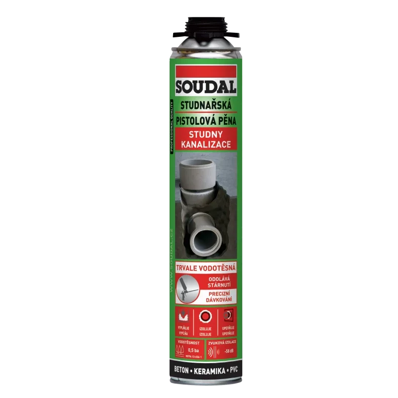 Bezpečná Platba Soudal studnařská pistolová pěna 750 ml