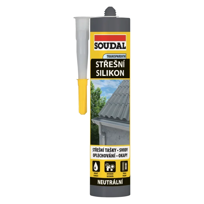 Soudal střešní silikon transparentní 280 ml Ověřený