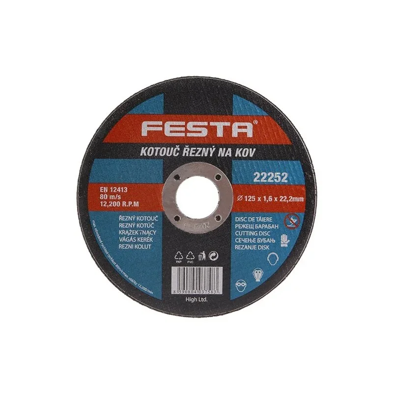 Akce Kotouč řezný FESTA na kov 125x1.6x22.2mm