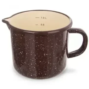 Akce Hrnek smalt BROWN 1,2 l, pr. 12 cm