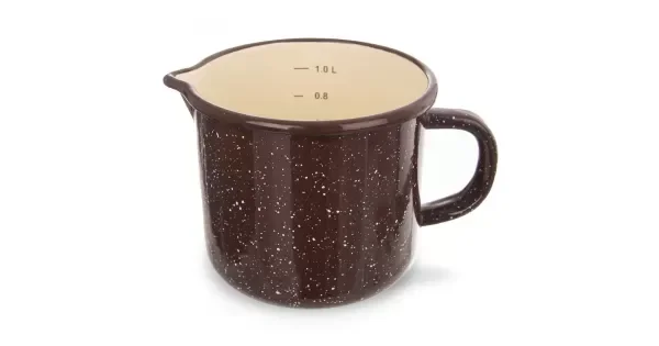 Akce Hrnek smalt BROWN 1,2 l, pr. 12 cm
