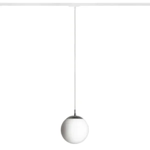 Značkový RENDL LUNA 20 pro jednookr. lištu opálové sklo/chrom 230V LED E27 11W R13964