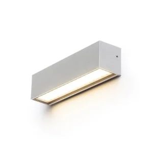 Značkový RENDL CAMARGUE nástěnná stříbrnošedá satinované sklo 230V LED 6W IP65 3000K R13527