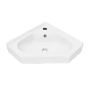 Značkový SAT Rohové umyvadlo SAT B-Way 55x38,5 cm otvor pro baterii uprostřed SATBW5538