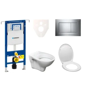 Akce Ceramia Cenově zvýhodněný závěsný WC set Geberit do lehkých stěn / předstěnová montáž + WC Ceramia S-Line Pro 111.355.00.5ND6