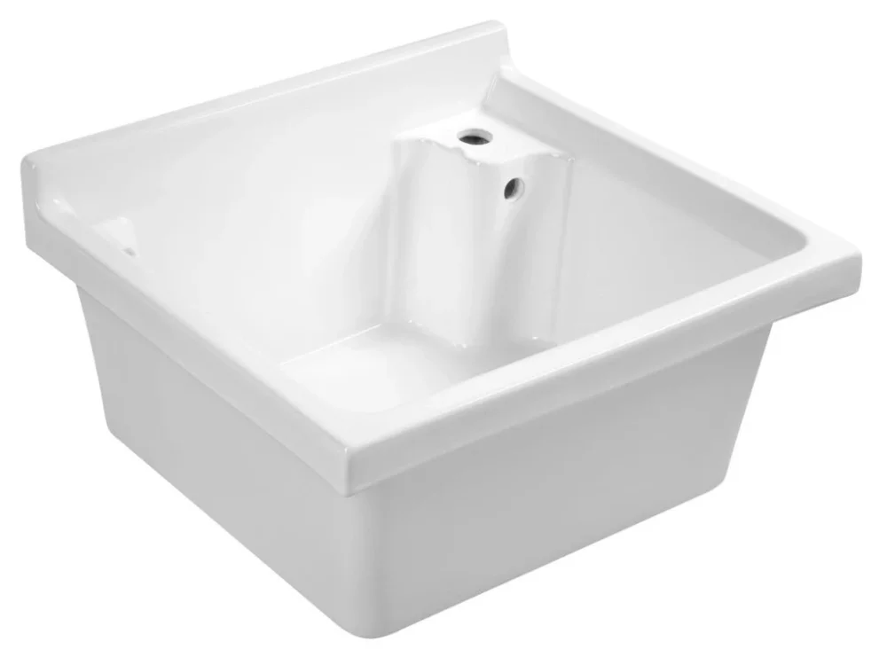 Aqualine Keramická výlevka s přepadem, 62x55cm, bílá WH625 Rychlé Dodání